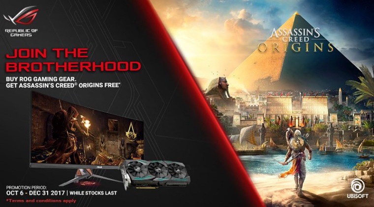 Asus pridva ku svojim kartm a monitorom Assassins Creed Origins