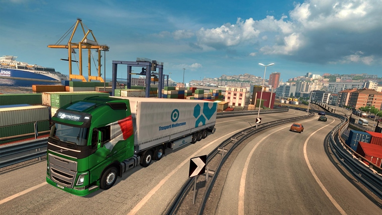 V Euro Truck Simulator 2 sa koncom roka rozri Taliansko