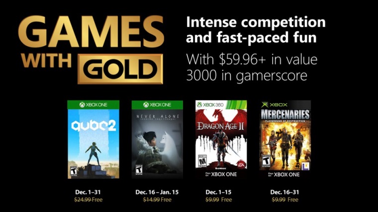 Games With Gold na december predstaven