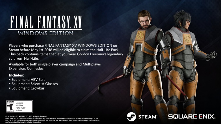 Final Fantasy XV Windows edition dostane demo a aj oblek Gordona Freemana
