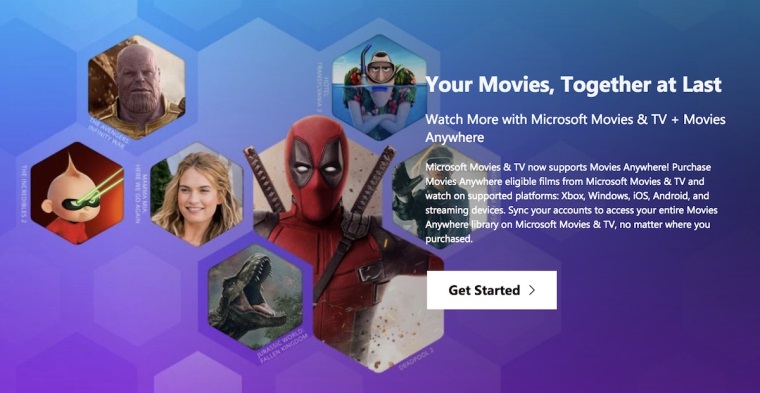 Movies Anywhere prde na Xbox One a Windows 10