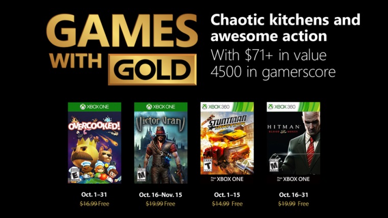 Xbox Live Gold hry na oktber ohlsen