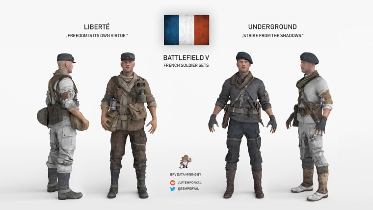 V Battlefielde V sa objavili skiny franczskych vojakov