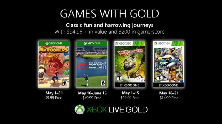 Games with Gold na mj predstaven