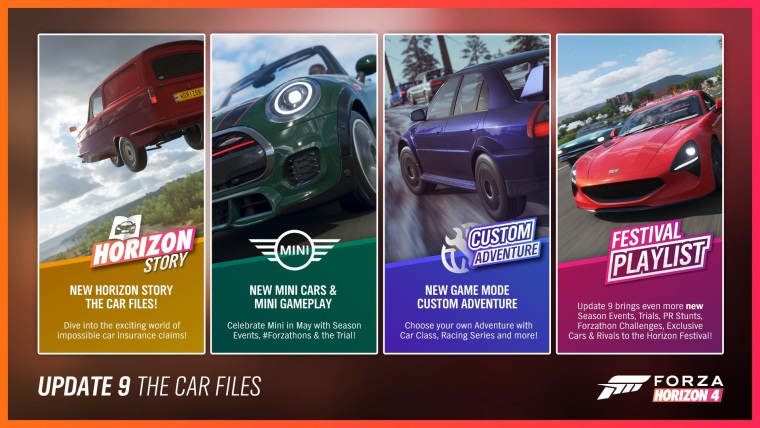 Forza Horizon 4 dostal update 9, pridal Mini aut a nov prbehov misie