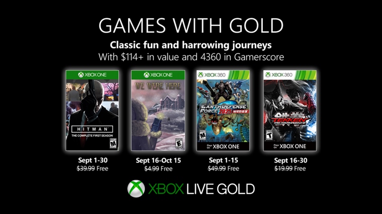 Xbox Live Gold hry na september predstaven, vedie ich Hitman
