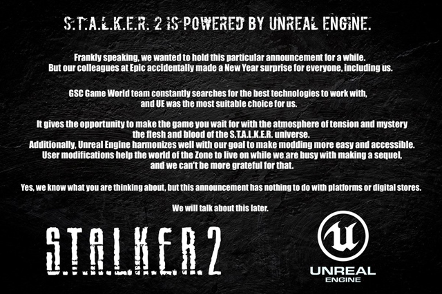 S.T.A.L.K.E.R. 2 bude pohánať Unreal Engine