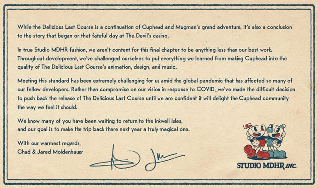 Cuphead: Delicious Last Course odložené na budúci rok