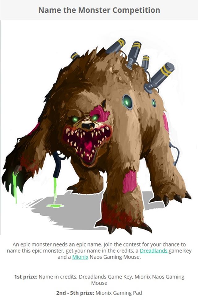 Autori Dreadlands dávajú hráčom možnosť pomenovať jednu z príšer v hre