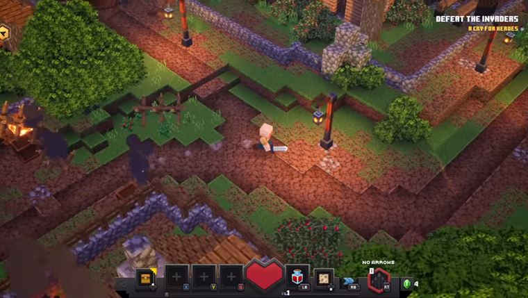 Minecraft Dungeons sa predstavuje v rozsiahlej gameplay ukke