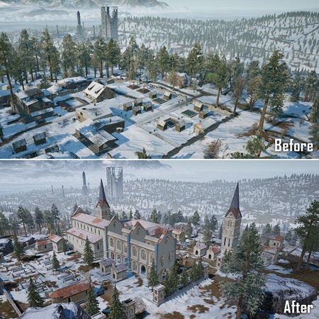 PUBG ukazuje zmeny na Vikendi mape