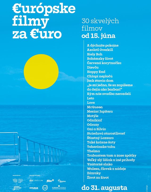 Letný projekt Európske filmy za euro sa začne v pondelok 15. júna