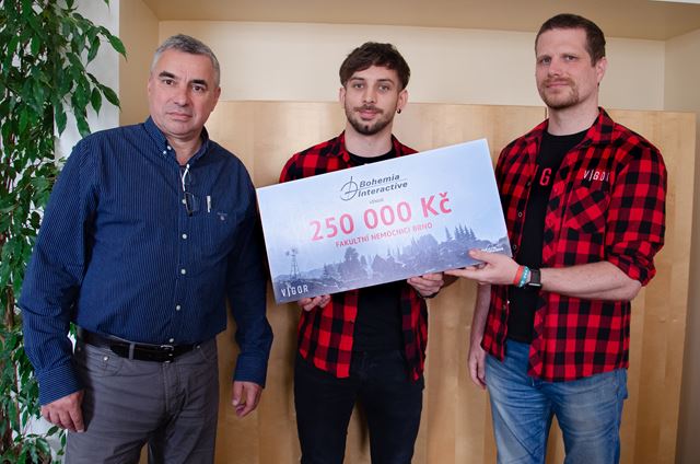 Bohemia Interactive prispela Fakultnej nemocnici v Brne sumou 250 tisíc českých korún