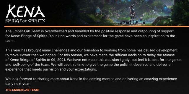 Kena: Bridge of Spirits bolo odložené na rok 2021