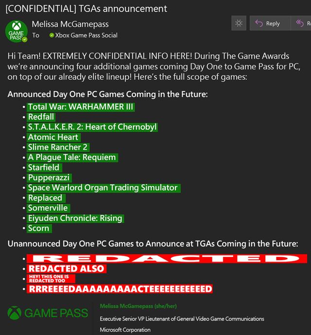 Microsoft odteasoval nové Game Pass ohlásenia na The Game Awards