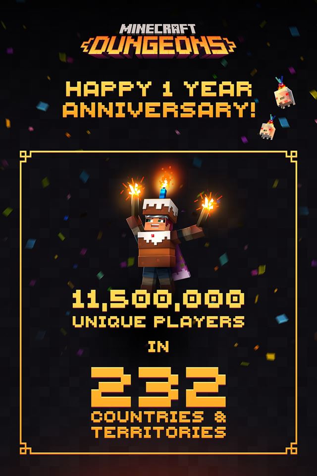Minecraft Dungeons už má 11.5 miliónov hráčov