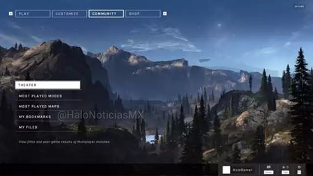 Ukážka menu Halo Infinite