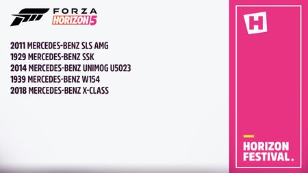Forza Horizon 5 ponúkla svoj zoznam Mercedesov