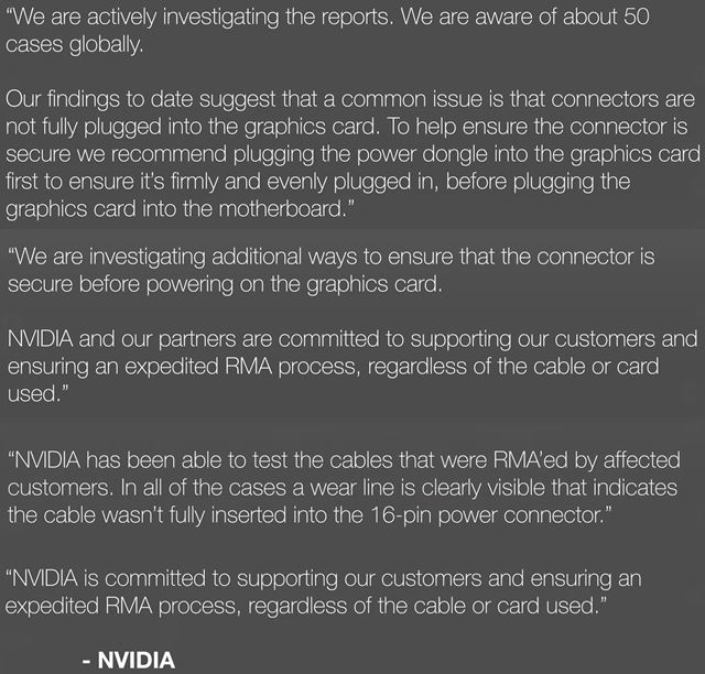 Nvidia vydala oficiálne stanovisko k problémom s káblami ku RTX 4090 grafikám