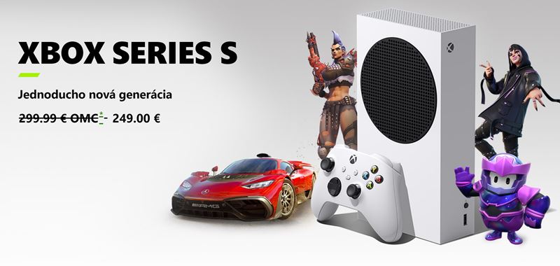 Zava na Xbox Series S u plat aj u ns! Konzolu kpite za 249 eur.