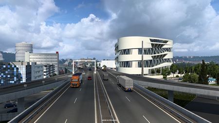 Euro Truck Simulator 2 ukazuje prepracovaný Stuttgart