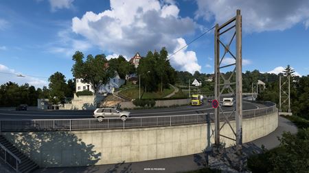 Euro Truck Simulator 2 ukazuje prepracovaný Stuttgart