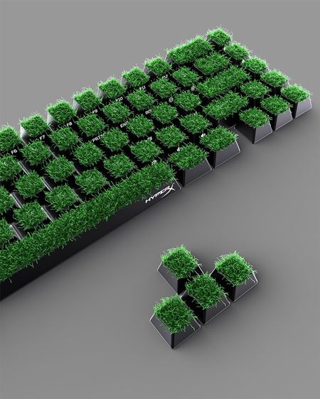 HyperX ponúka doslova zelené klávesy - TCH Grass keycaps
