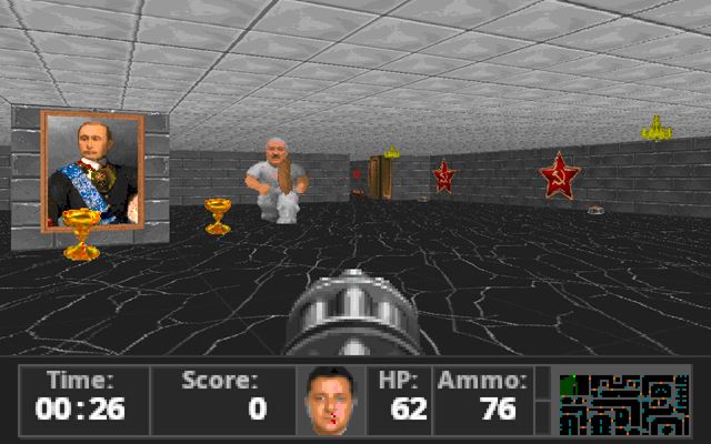 Kremlin 3D premiestni Wolfenstein 3D do kremľa s hlavným hrdinom Zelenským