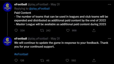 Master League mód sa v eFootball predstaví najskôr v roku 2023, navyše formou plateného DLC
