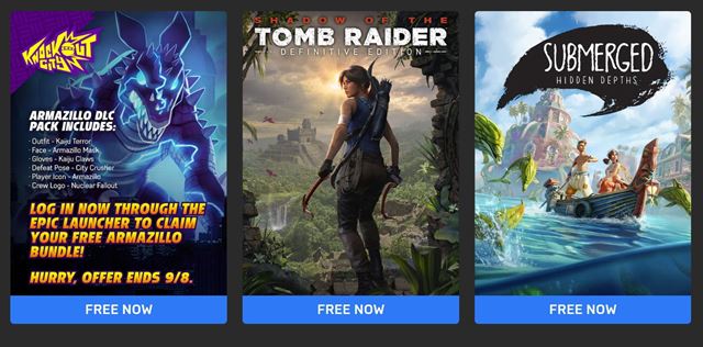 Epic rozdáva Shadow of The Tomb Raider a Submerged