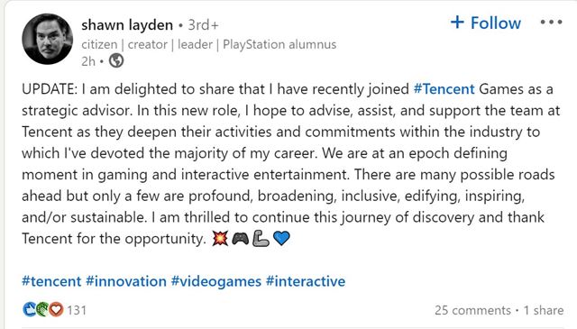 Shawn Layden zo Sony už pracuje pre Tencent