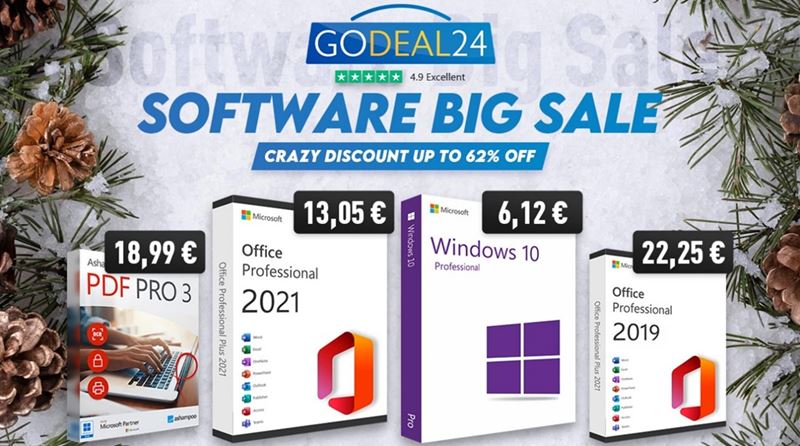Vpredaj Godeal24: Lacn Windows 10 za 6,12  a Office 2021 za 13,05 ! 