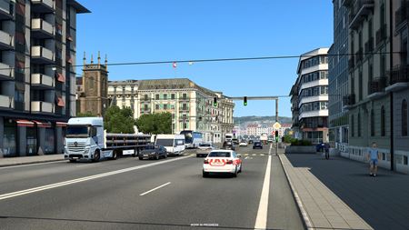 Euro Truck Simulator 2 ukazuje prepracovanú Ženevu