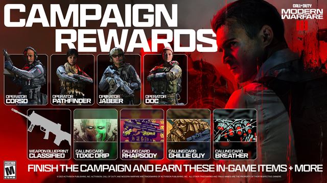 COD Modern Warfare III ukazuje svoje odmeny za kampaň