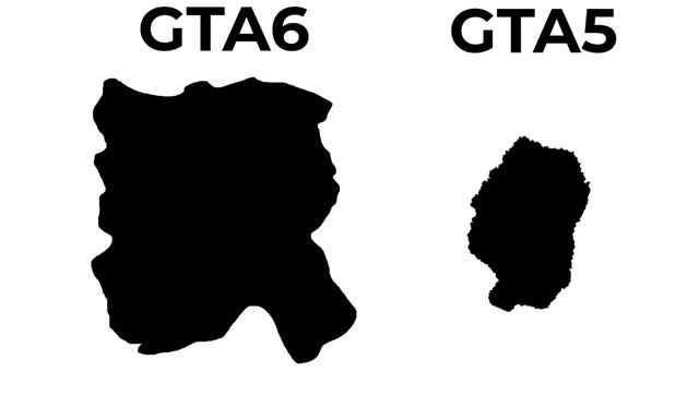 Bude takto vyzerať GTA 6 mapa? Aká bude jej veľkosť oproti GTA V?
