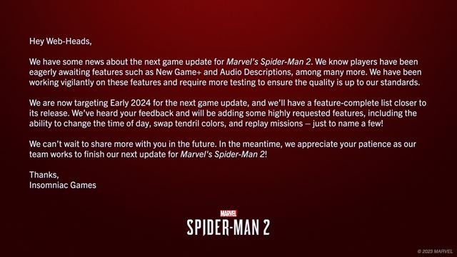 Spider-man 2 dostane New Game+ budúci rok