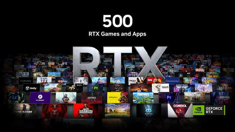 RTX u podporuje 500 hier a aplikcii