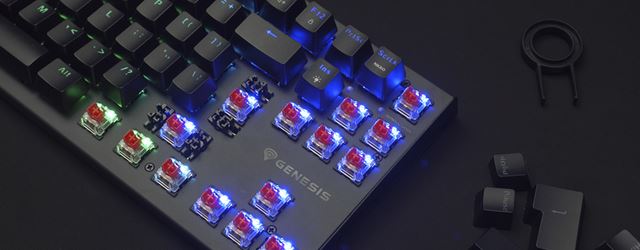Genesis Thor 303 TKL Black je herná mechanická klávesnica s vymeniteľnými switchmi