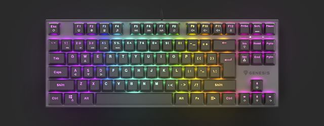 Genesis Thor 303 TKL Black je herná mechanická klávesnica s vymeniteľnými switchmi