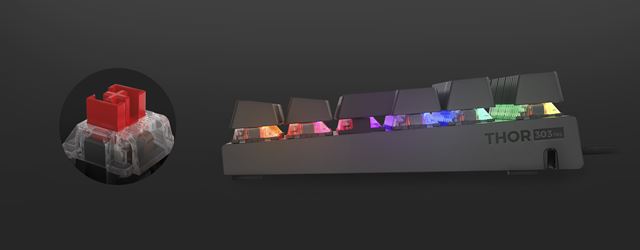 Genesis Thor 303 TKL Black je herná mechanická klávesnica s vymeniteľnými switchmi