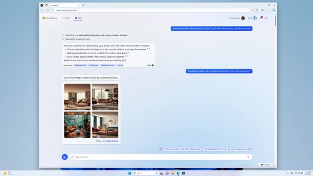 Bing chat už vytvára aj obrázky