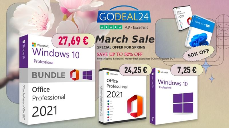 Zvte svoj pracovn vkon s lacnejm MS Office 2021 a Windows 10 na Godeal24