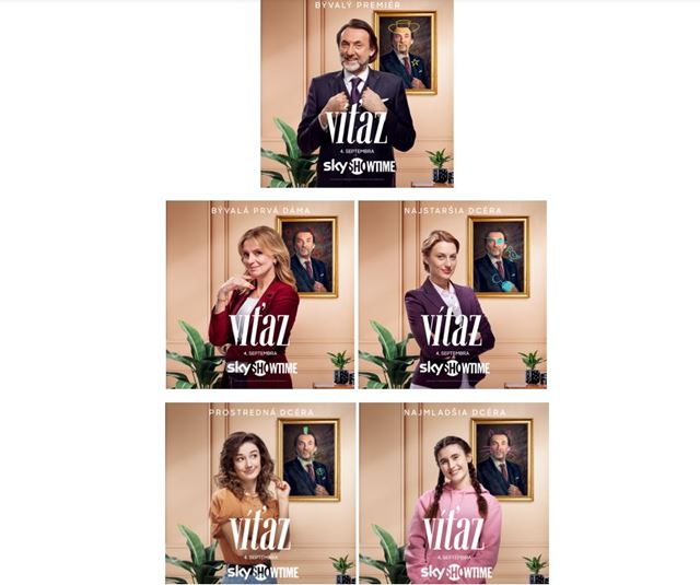 SkyShowtime zverejňuje podoby postáv seriálu Víťaz, prvého slovenského titulu na platforme v réžii Jan Hřebejka