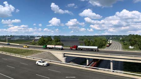 American Truck Simulator ukazuje rieky a jazerá Kansasu