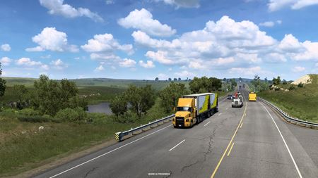 American Truck Simulator ukazuje rieky a jazerá Kansasu