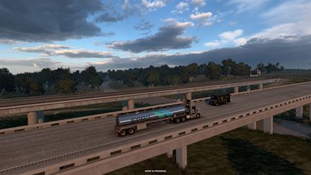 American Truck Simulator ukazuje rieky a jazerá Kansasu