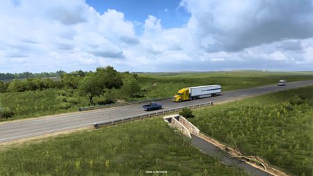 American Truck Simulator ukazuje rieky a jazerá Kansasu