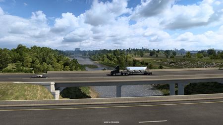 American Truck Simulator ukazuje rieky a jazerá Kansasu