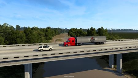 American Truck Simulator ukazuje rieky a jazerá Kansasu