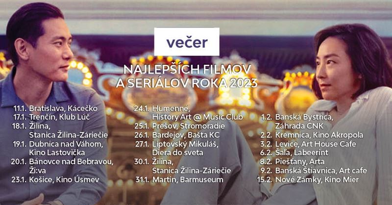 Posledn vstupenky na Veer najlepch filmov a serilov roka 2023 v Bratislave
